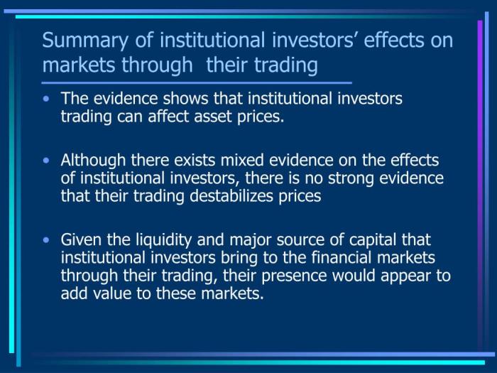 PPT - The Influence of Institutional Investors on Financial Markets ...